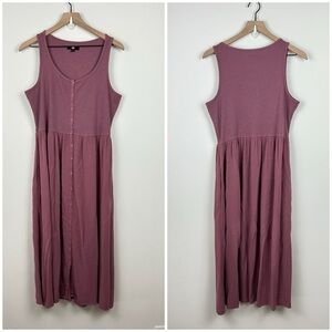 Frye Sleeveless Mauve Tank Maxi Dress, M